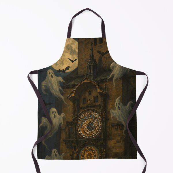 Item preview, Prague Astronomical Clock Halloween Illustration designed and sold by Wanderly Ways.