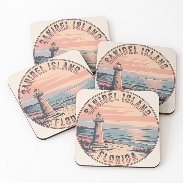 Item preview, Retro Sanibel Island Florida Sticker designed and sold by Horizon Tales.