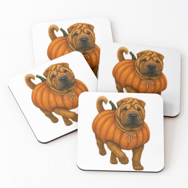 Item preview, Shar Pei in Pumpkin Costume – Cute Halloween Autumn Design designed and sold by GoodyPaws.