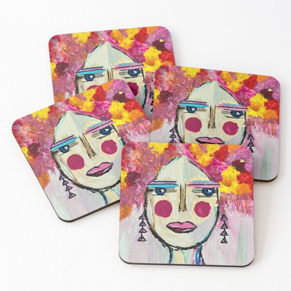 Item preview, Abstract art - Hand-painted woman portrait designed and sold by CathPainting.