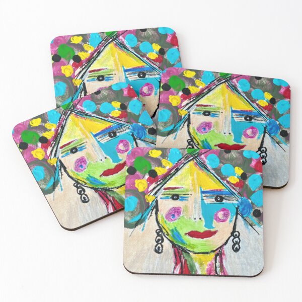 Item preview, Colorful Woman - Abstract art  designed and sold by CathPainting.