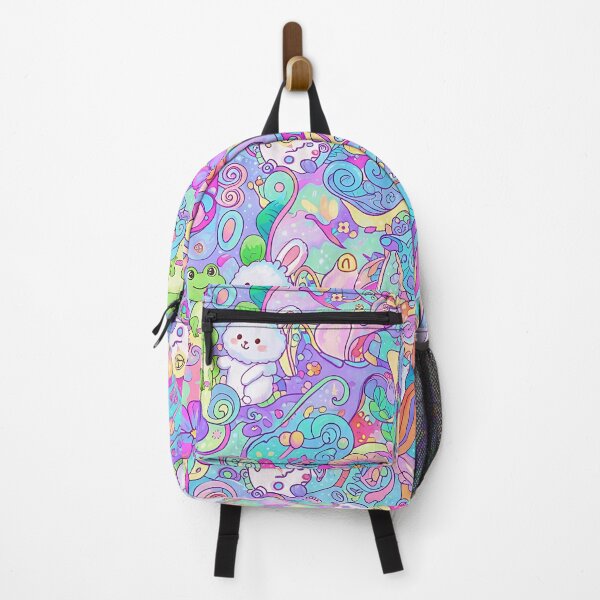 Item preview, Whimsical Cute Animal Dreamscape – Psychedelic Fantasy Pattern designed and sold by DeluluDealer.
