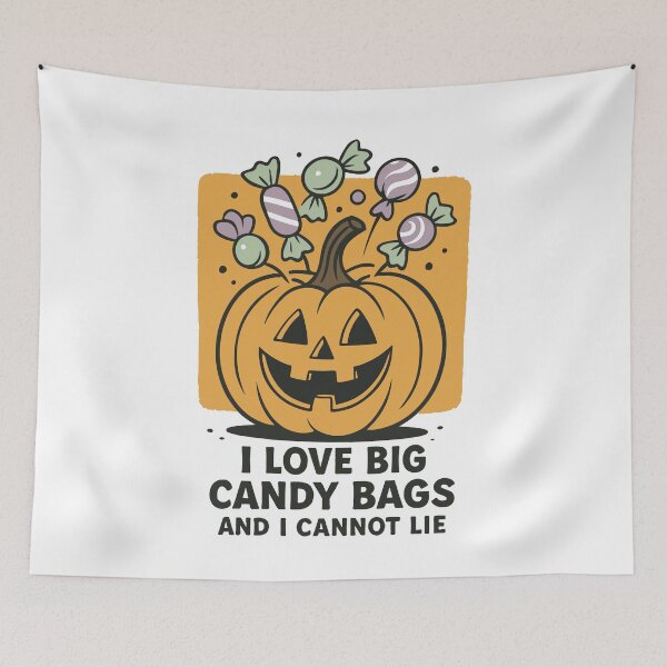 Item preview, I Love Big Candy Bags Pumpkin Fun Saying Halloween designed and sold by LuminOrb.
