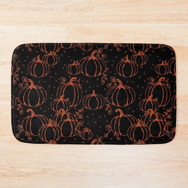 Item preview, Orange Pumpkin Line Art Illustration Pattern designed and sold by UnhingedBird.