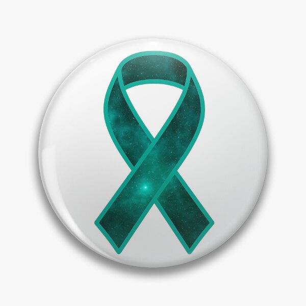 Item preview, Cosmic Teal Awareness Ribbon – Ovarian Cancer, PTSD & Support Galaxy Design designed and sold by HealthCoreCommunity.