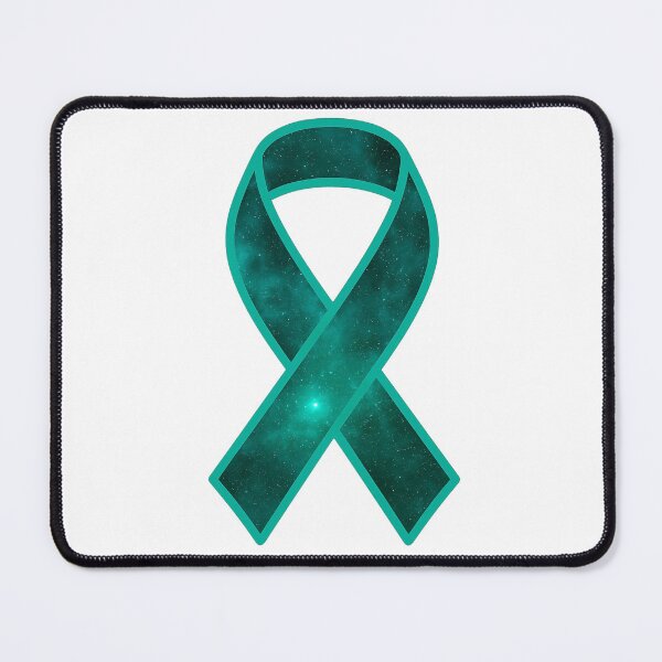 Item preview, Cosmic Teal Awareness Ribbon – Ovarian Cancer, PTSD & Support Galaxy Design designed and sold by HealthCoreCommunity.