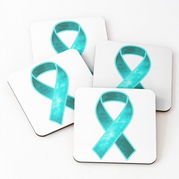 Item preview, Cosmic Turquoise Awareness Ribbon – Suicide Prevention, Addiction Recovery & Support Galaxy Design designed and sold by HealthCoreCommunity.