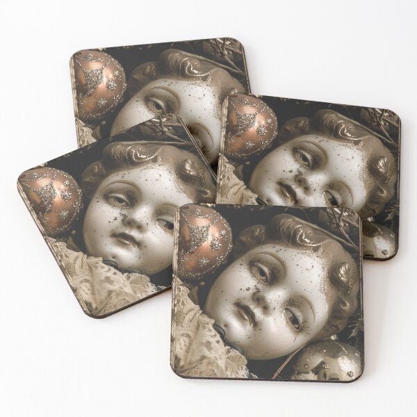 Item preview, Gothic Antique Doll with Ornaments designed and sold by SpecInkStudio.