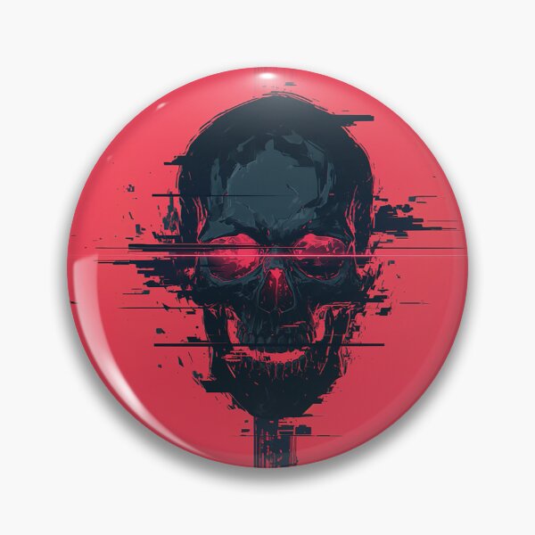 Item preview, Glitch Skull on Red Background designed and sold by Christian Weiss.