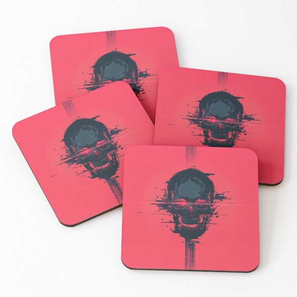 Item preview, Glitch Skull on Red Background designed and sold by Christian Weiss.
