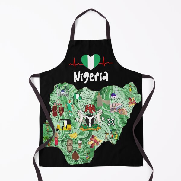 Item preview, Nigeria map - illustrated Naija map designed and sold by Youngkev-arts.