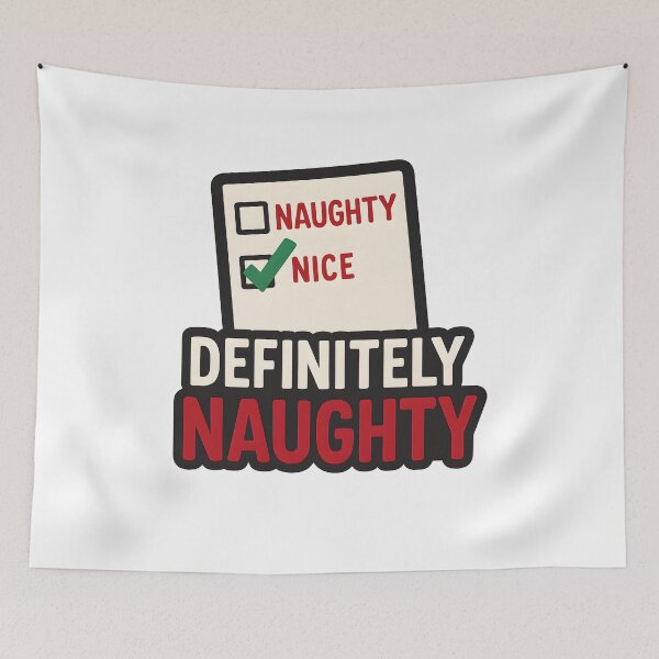 Item preview, Definitely Naughty Christmas Shirt – Funny Holiday List Tee designed and sold by Karn.Co.