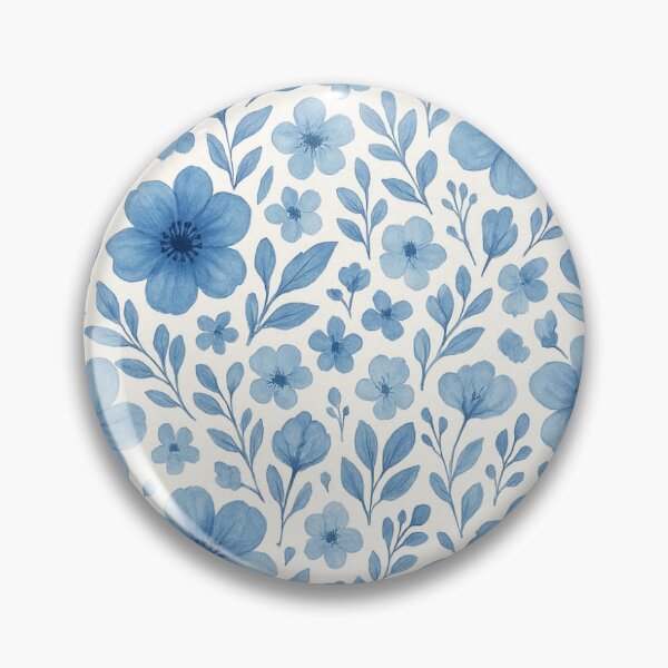 Item preview, Indigo Bloom – Hand-Painted Blue Floral Pattern designed and sold by griceyvisuals.