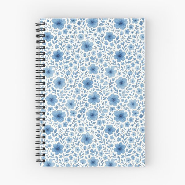 Item preview, Indigo Bloom – Hand-Painted Blue Floral Pattern designed and sold by griceyvisuals.