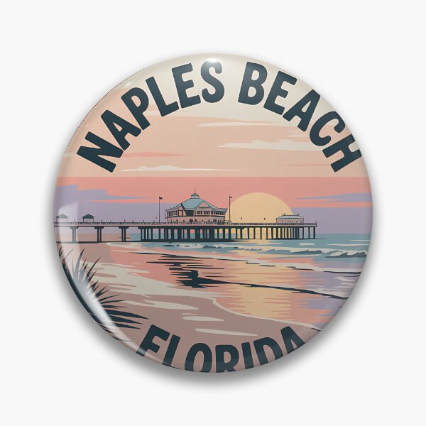 Item preview, Retro Naples Beach Florida Sticker designed and sold by Horizon Tales.