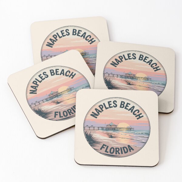 Item preview, Retro Naples Beach Florida Sticker designed and sold by Horizon Tales.