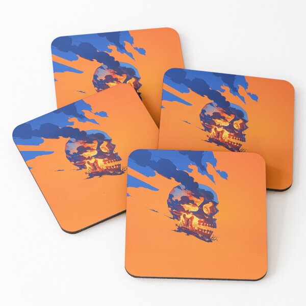 Item preview, Fiery Skull in Orange Sky designed and sold by Christian Weiss.
