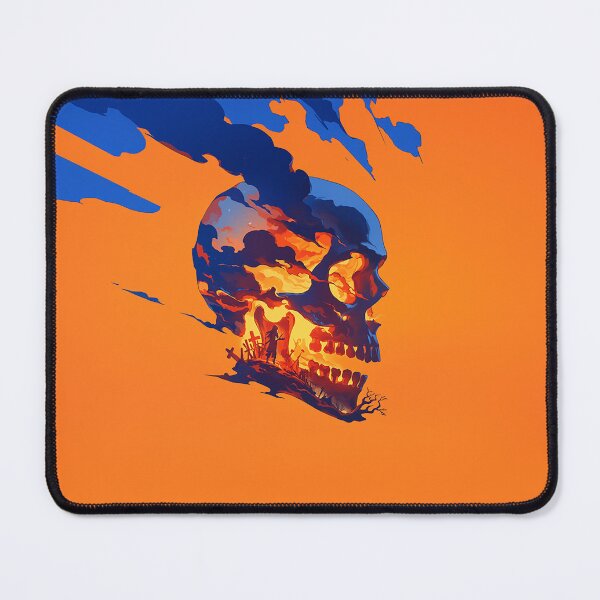 Item preview, Fiery Skull in Orange Sky designed and sold by Christian Weiss.