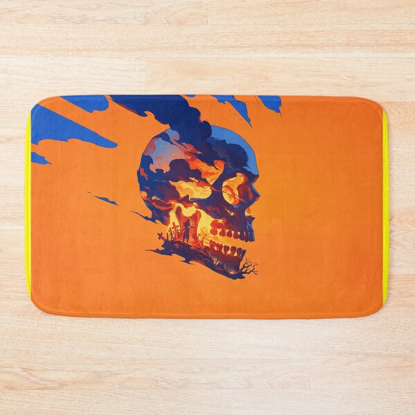 Item preview, Fiery Skull in Orange Sky designed and sold by Christian Weiss.