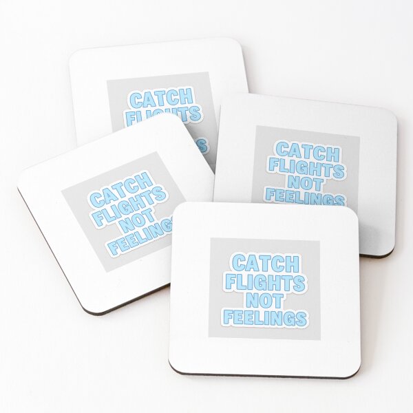 Item preview, Catch Flights Not Feelings – Baby Blue Bold Letter Sticker designed and sold by Lushoora.