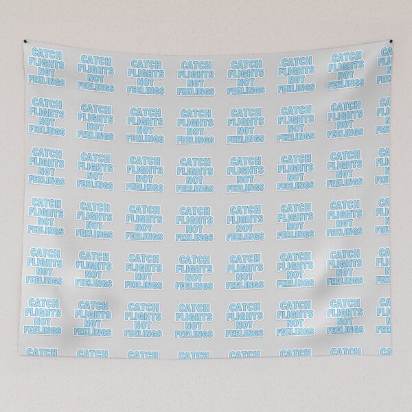 Item preview, Catch Flights Not Feelings – Baby Blue Bold Letter Sticker designed and sold by Lushoora.