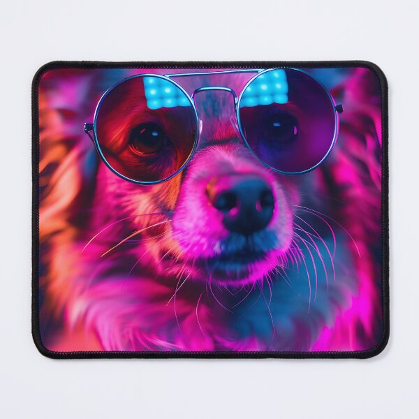Item preview, Beautiful Dog Under Neon Lights designed and sold by Eiwaprints.