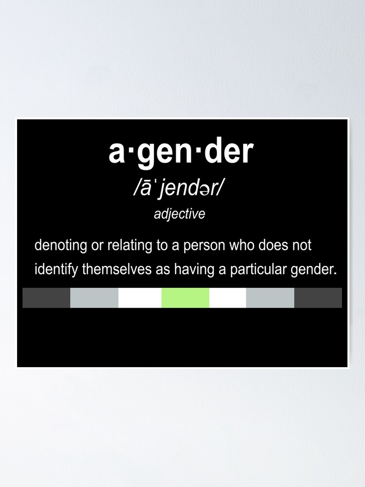 Agender Definition Pride Poster By Wanderingflower Redbubble
