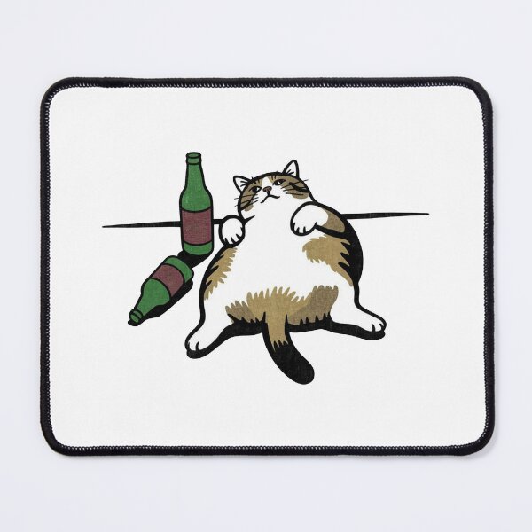 Item preview, Funny Drunk Cat with Beer Bottles designed and sold by MonkiFlipp.