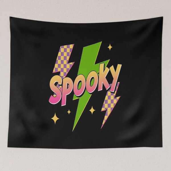 Item preview, Neon Checkered Spooky Halloween designed and sold by BiellaSar.