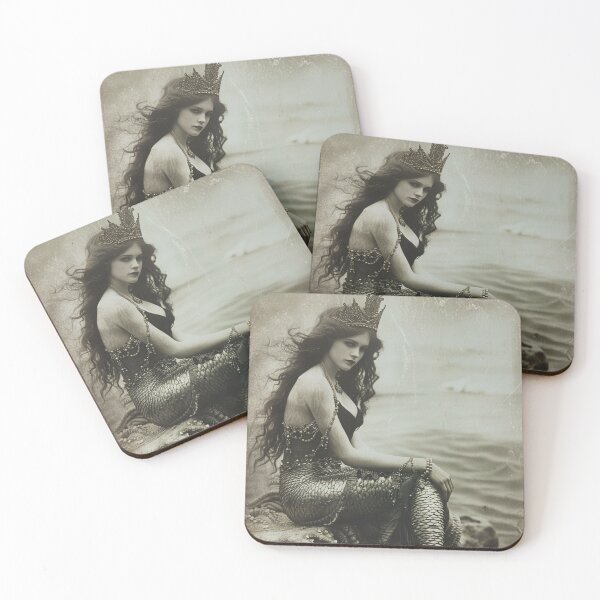 Item preview, Dark Crowned Mermaid on the Shore designed and sold by SpecInkStudio.