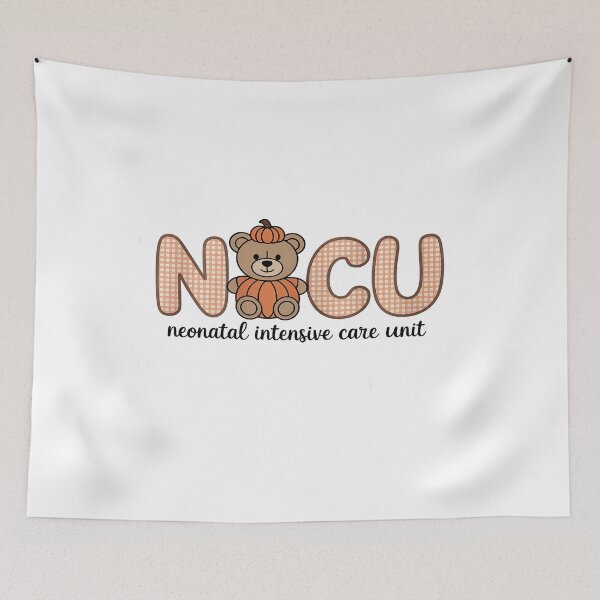 Item preview, NICU Neonatal Intensive Care Nurse Bear Pumpkin Halloween designed and sold by BiellaSar.