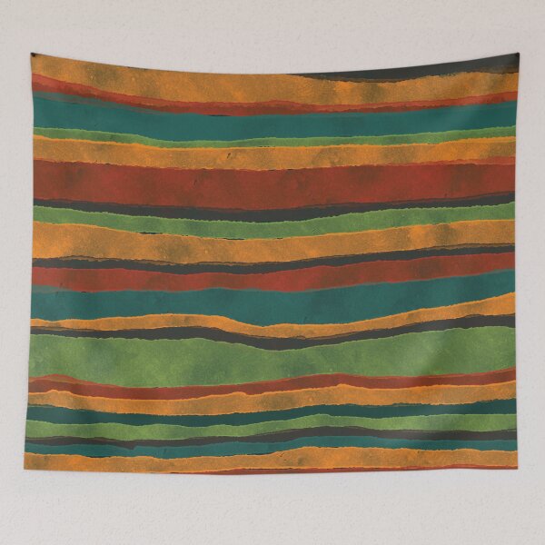 Item preview, Watercolor strip retro pattern designed and sold by Retro Street Studios.