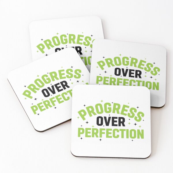 Item preview,  Progress Over Perfection Sticker – Minimalist Growth Mindset Quote designed and sold by Happyfreedom.