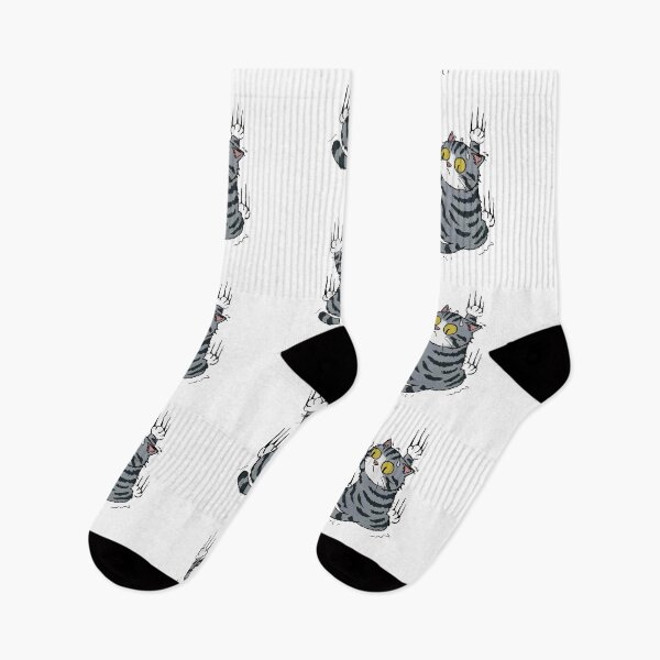 Item preview, Funny Scratching Cat Cartoon Design designed and sold by MonkiFlipp.