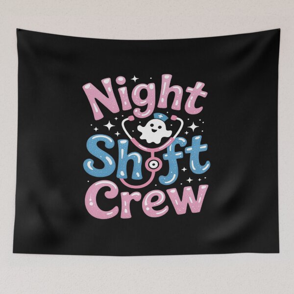 Item preview, Night Shift Crew Funny Nurse halloween ghost with Pumpkins designed and sold by BiellaSar.