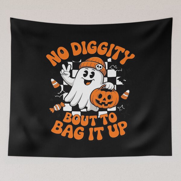 Item preview, No Diggity Bout To Bag It Up Halloween  Ghost designed and sold by BiellaSar.