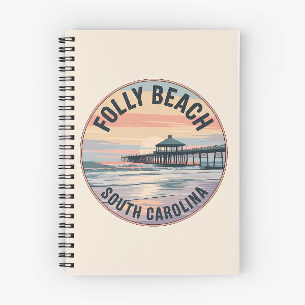 Item preview, Retro Folly Beach South Carolina Sticker designed and sold by Horizon Tales.