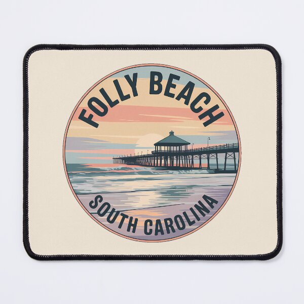 Item preview, Retro Folly Beach South Carolina Sticker designed and sold by Horizon Tales.