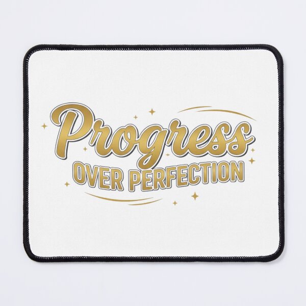 Item preview, Progress Over Perfection Sticker – Minimalist Growth Mindset Quote designed and sold by Happyfreedom.