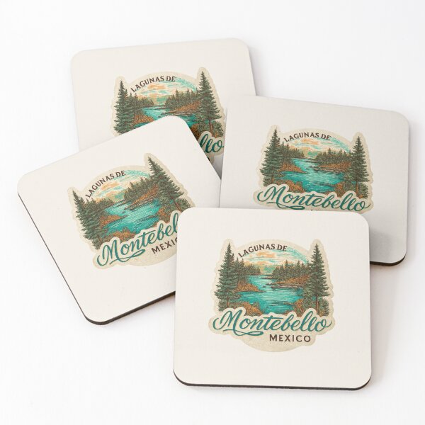 Item preview, Lagunas de Montebello Mexico Vintage Travel Sticker - Retro Lakes & Forest Design designed and sold by Blurbean.