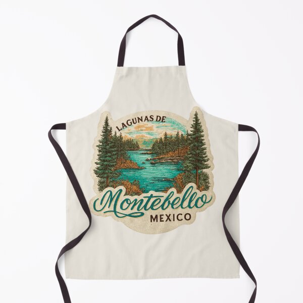Item preview, Lagunas de Montebello Mexico Vintage Travel Sticker - Retro Lakes & Forest Design designed and sold by Blurbean.
