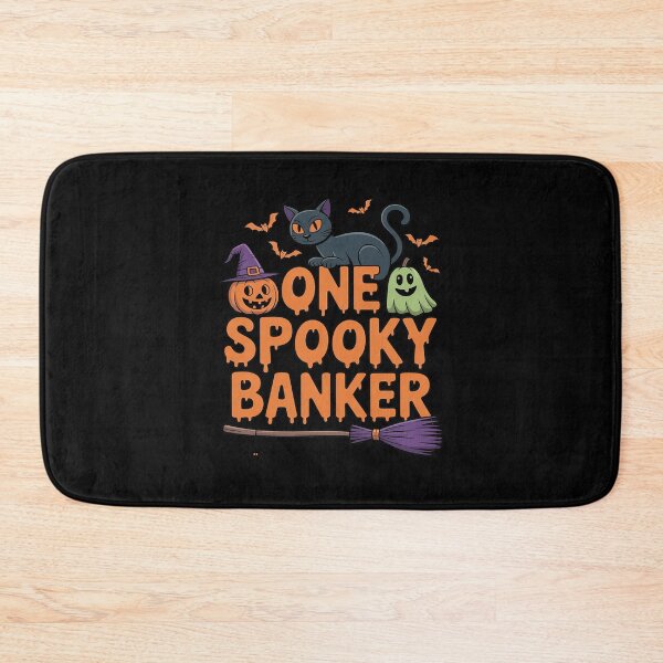 Item preview, One spooky Banker funny Halloween spooky Banker cat ghost designed and sold by BiellaSar.