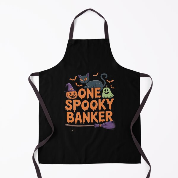 Item preview, One spooky Banker funny Halloween spooky Banker cat ghost designed and sold by BiellaSar.