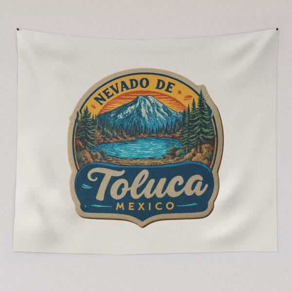 Item preview, Nevado de Toluca Mexico Vintage Travel Sticker - Retro Volcano & Crater Lake Design designed and sold by Blurbean.