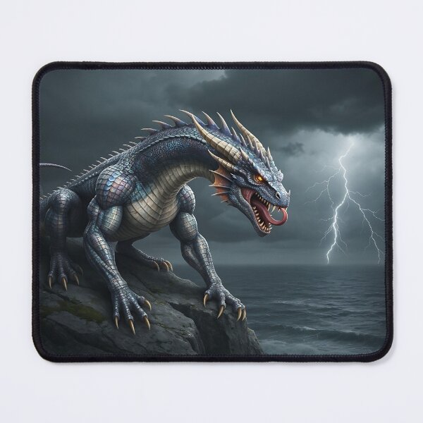 Item preview, Mythical creatures, Power full European dragon in the strom designed and sold by ddtpong27.
