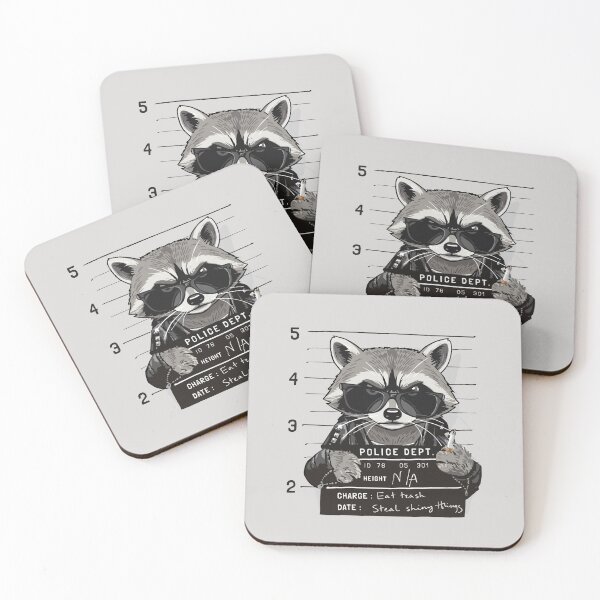 Item preview, Wanted Trash Panda – Funny Raccoon Mugshot Police Lineup designed and sold by artworkathome.