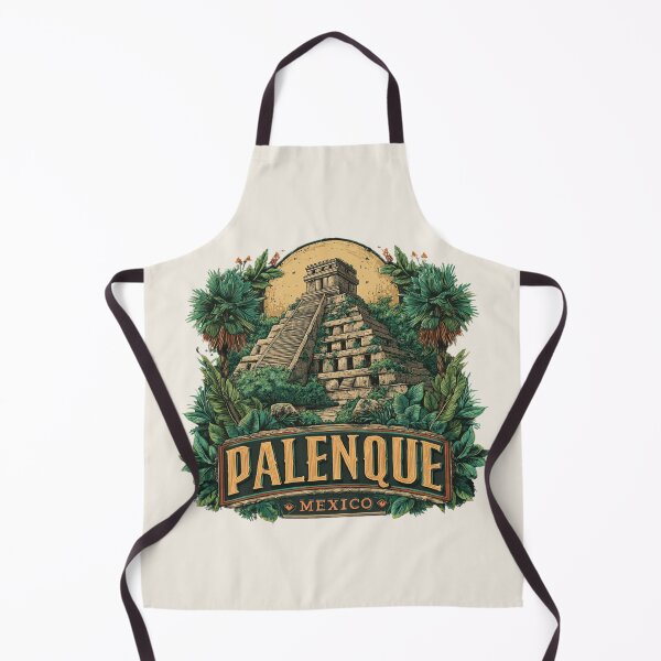Item preview, Palenque Mexico Vintage Travel Sticker - Retro Mayan Ruins & Jungle Design designed and sold by Blurbean.