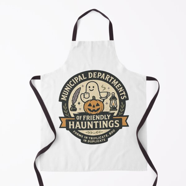 Item preview, Friendly Hauntings Department – Cute Ghost Badge designed and sold by TWdesign74.