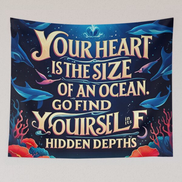 Item preview, Your heart is the size of an ocean. Go find yourself in its hidden depths 44 designed and sold by Tom-Johnson.