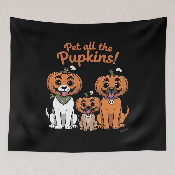 Item preview, Pet all the pupkins Halloween designed and sold by ticlitule.